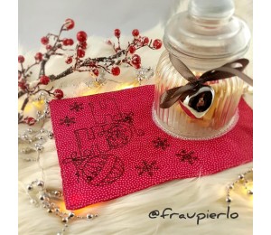 Stickserie ITH - Mug Rugs Weihnachten